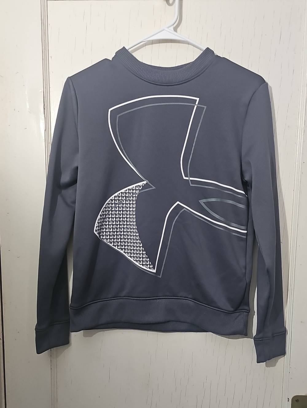 Under Armour Womens Charcoal Crewneck Sweatshirt with Large Logo